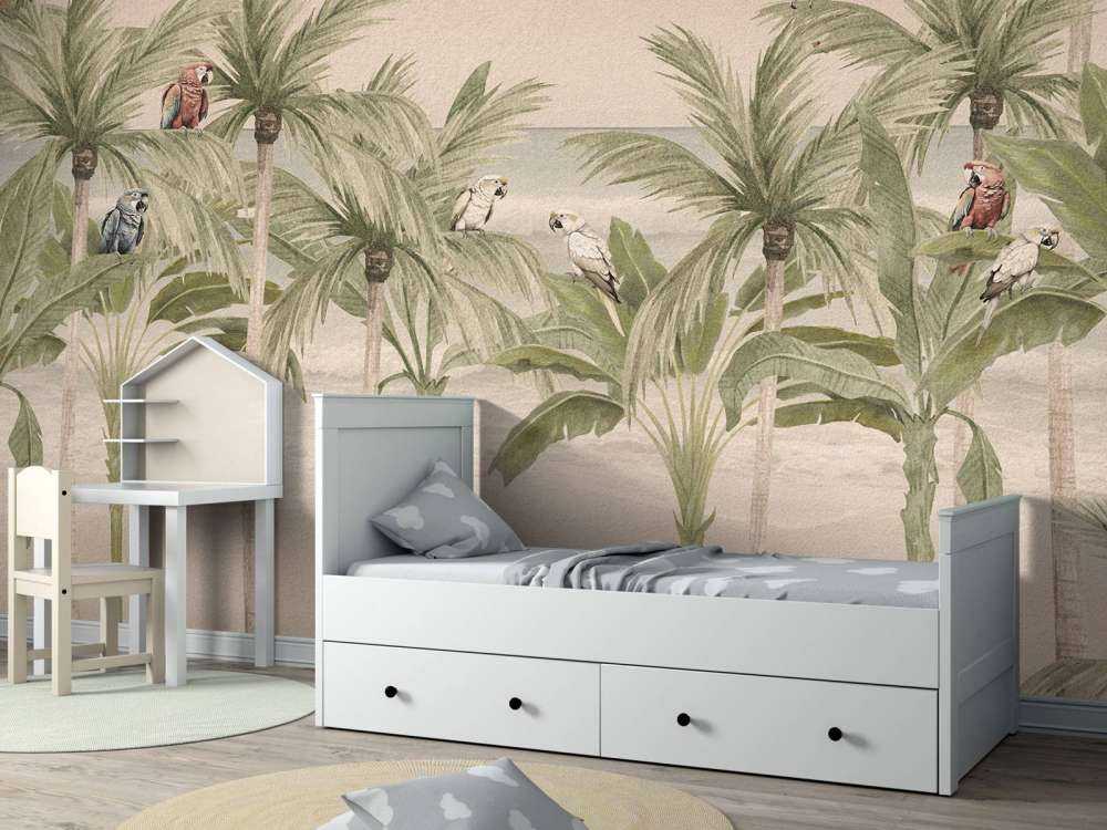 Papegøyer på stranden