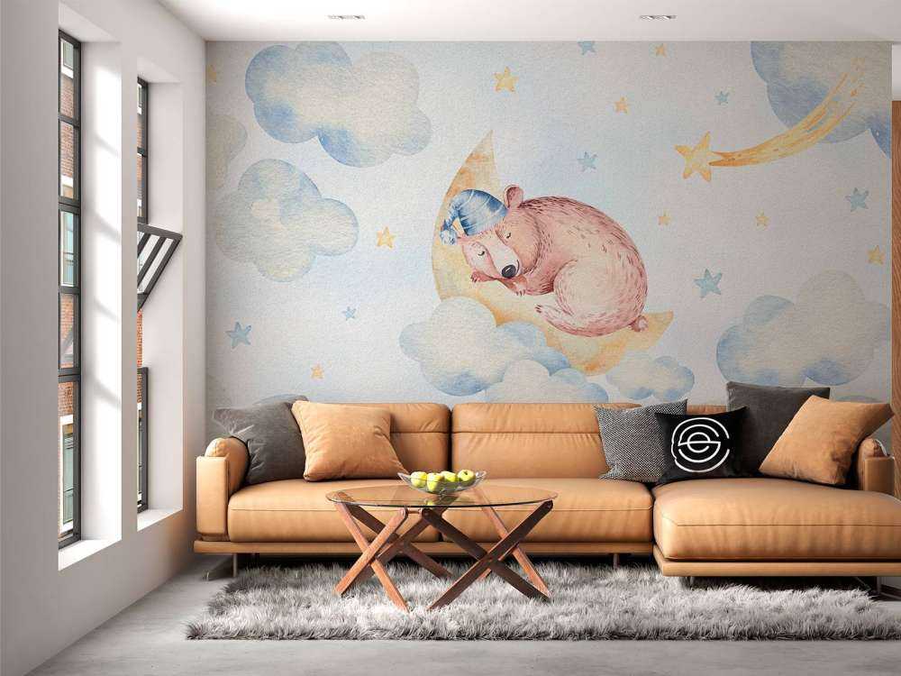 Sovende bjørn i skyene