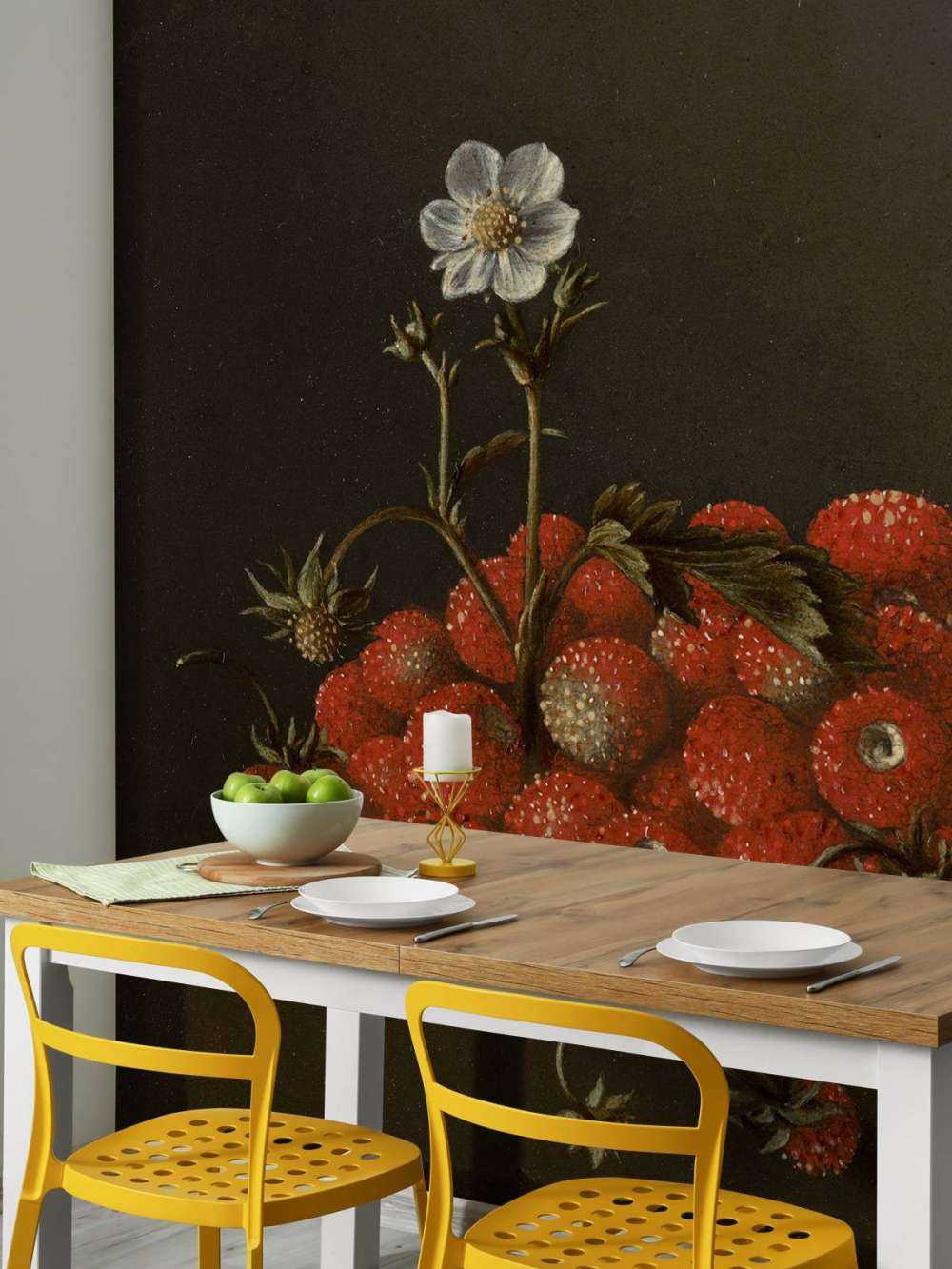 Stilleben med ville jordbær