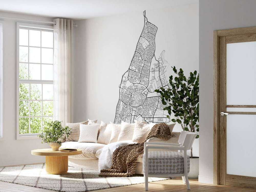 Kart over Haarlem, hvitt