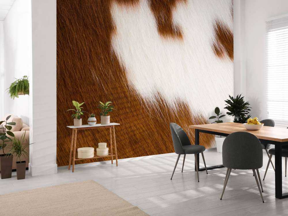 Kuskinn rød og hvit kuskinn