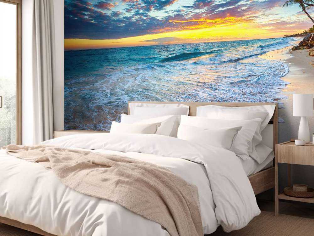 Soloppgang på stranden