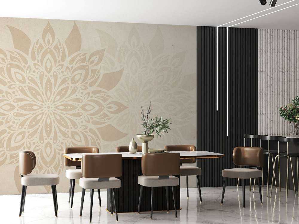 Beige Mandala Dobbeltrom