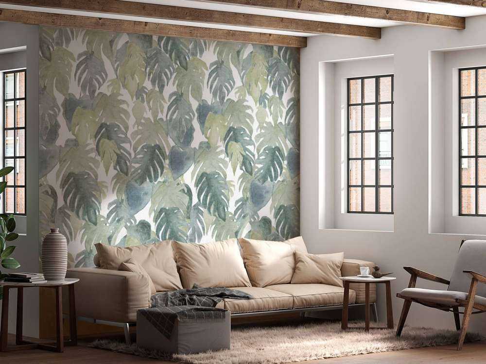 Tropiske akvarellpalmer