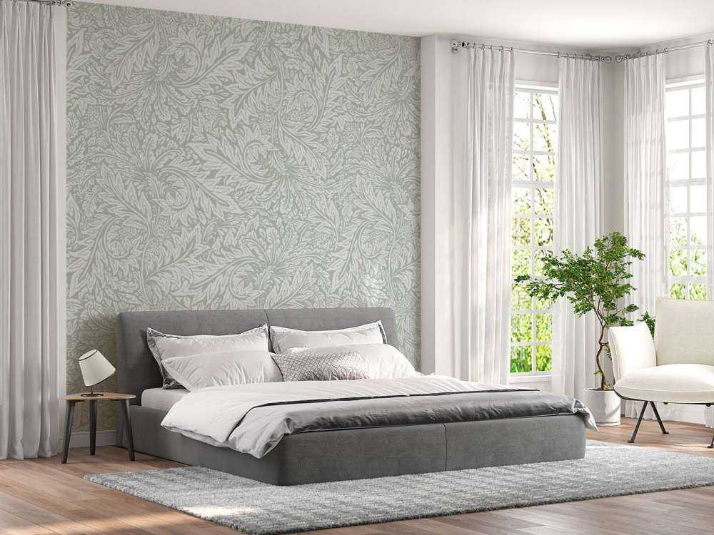 Morris Florals & Leaves - salviegrønn