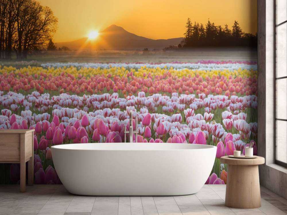 Farverig tulipanmark