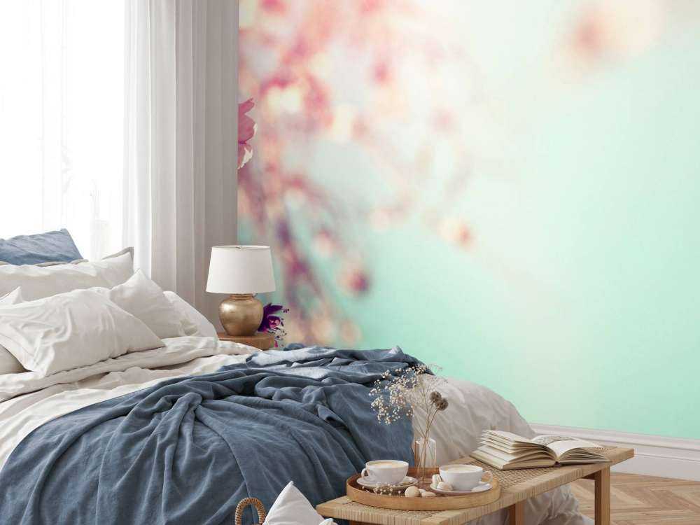 Lyserød blomst gren