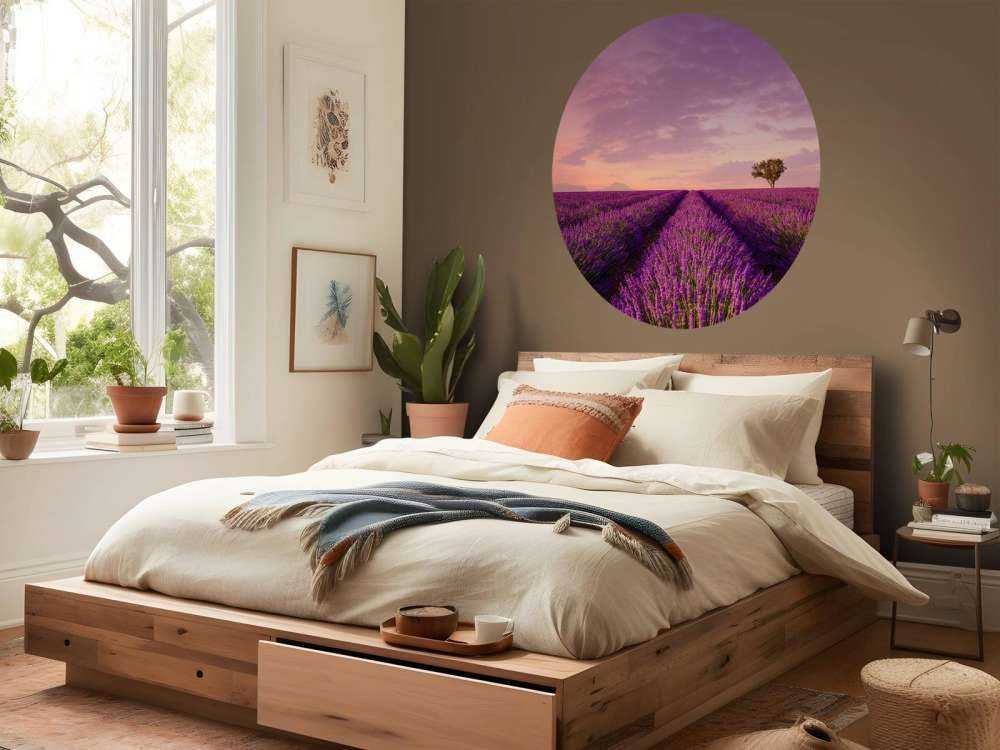 Lavendel felt og luftballon