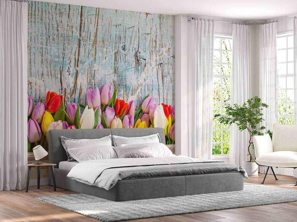 Tulipaner med træ