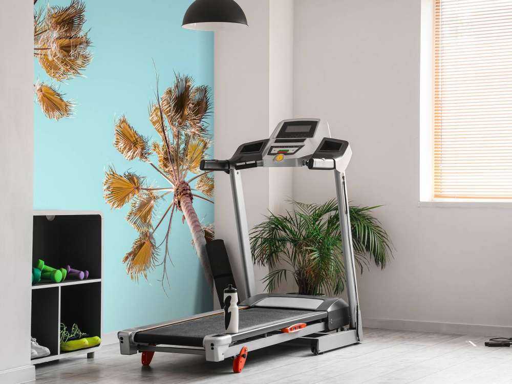 Palmetræer med blå himmel