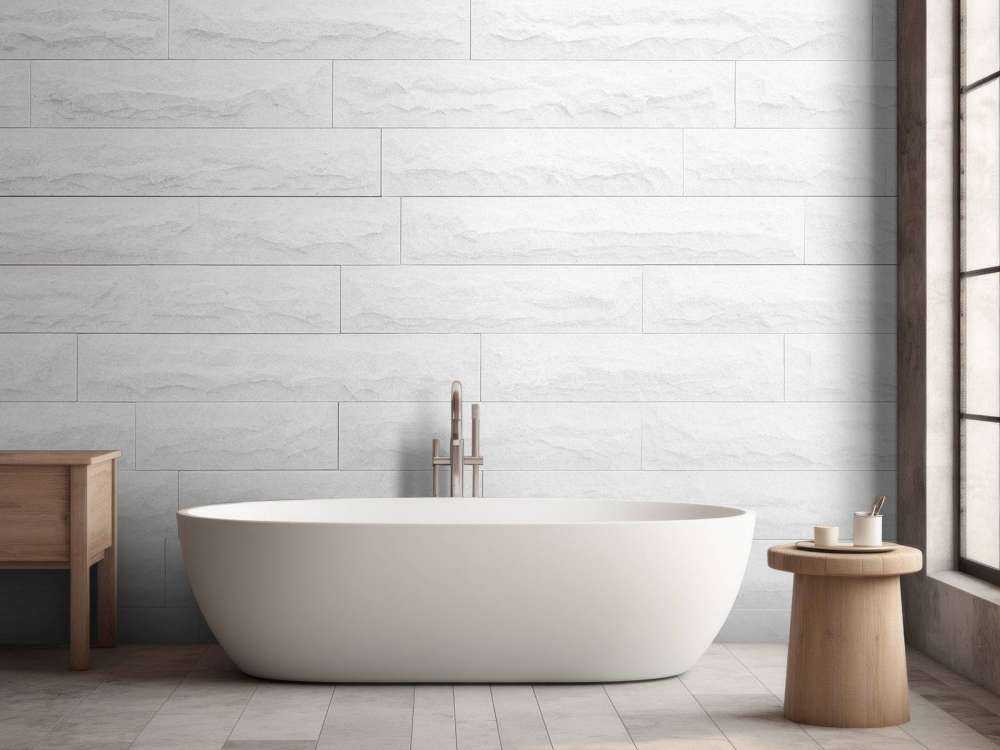 Moderne hvide mursten