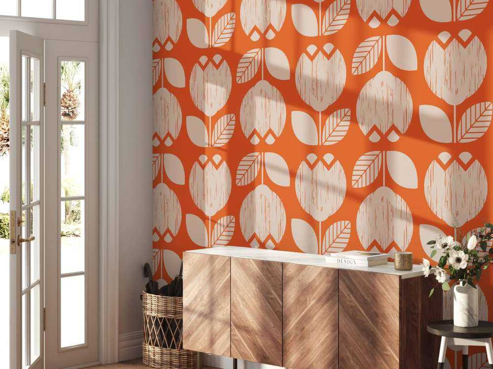 Retro blomster mønster