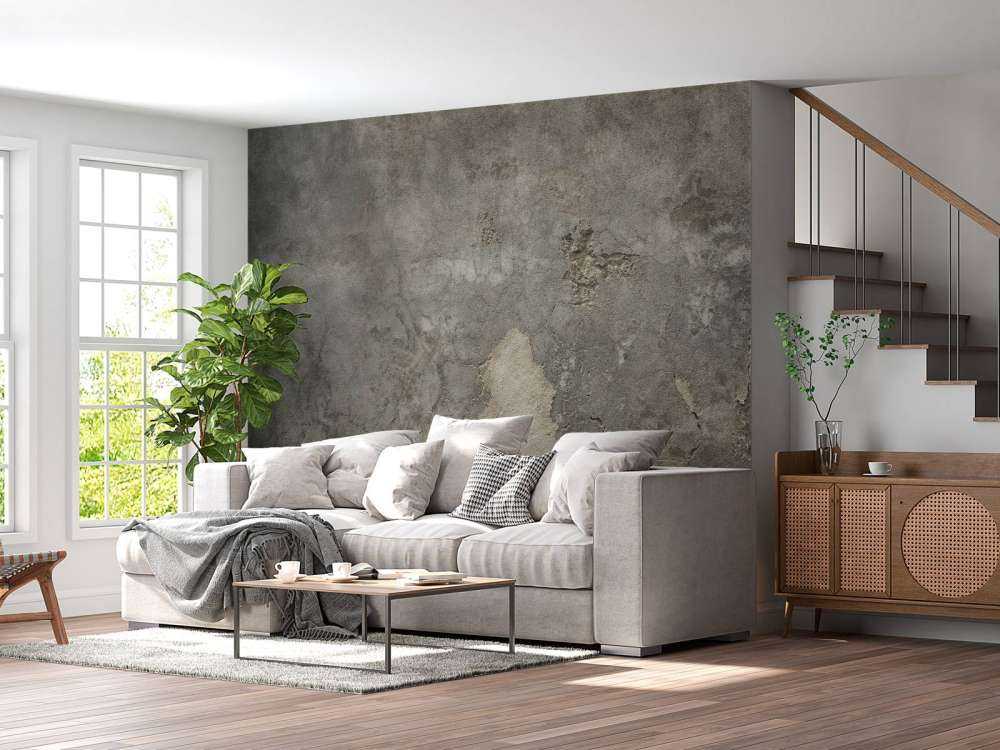 Sprækket beton med stuk