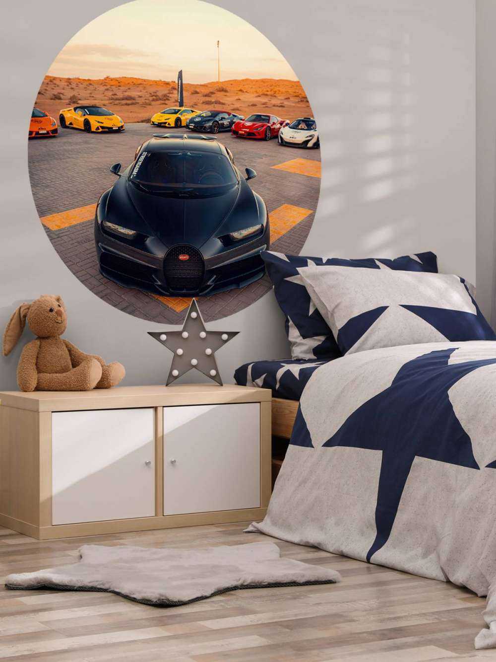 Hypercars ved solnedgang