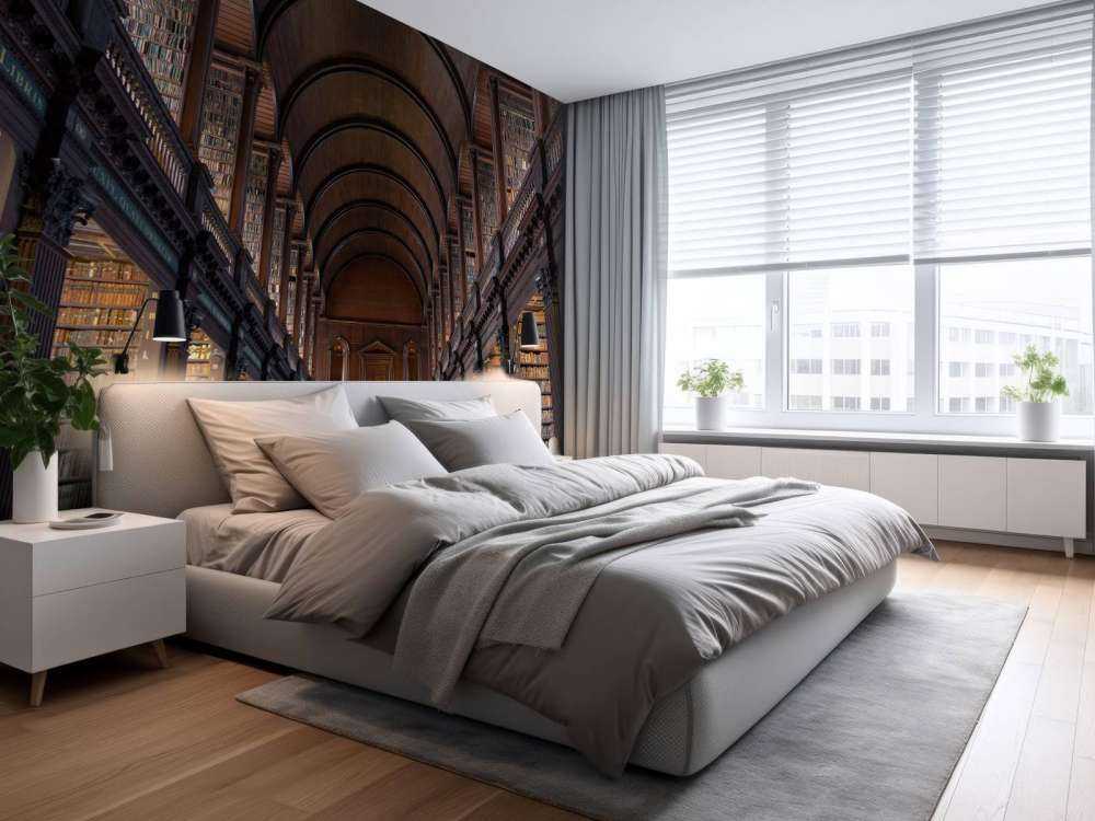 Klassisk bogsal med buer