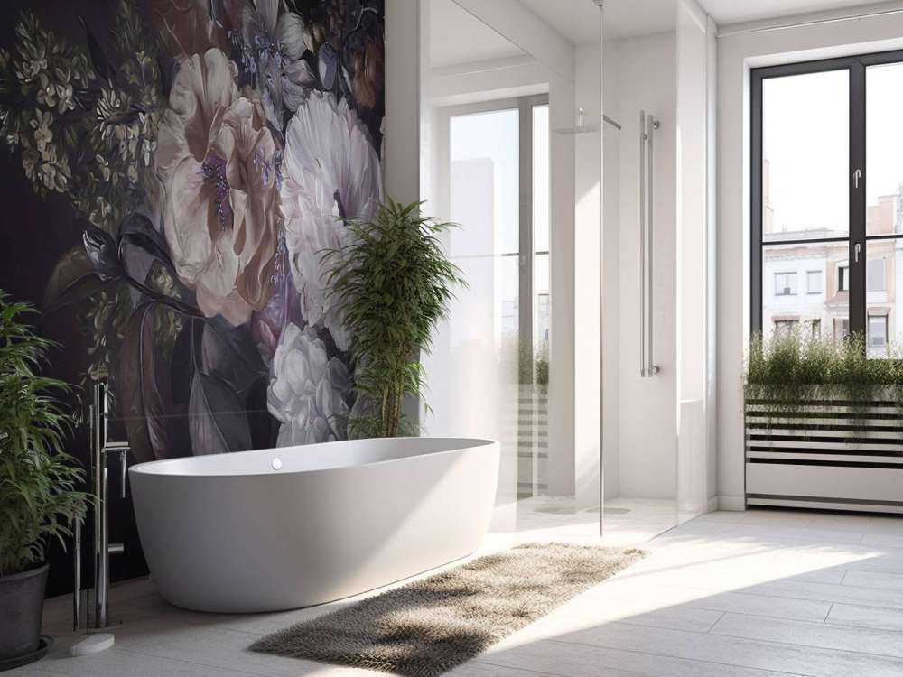 Bouquet med lilla fløde