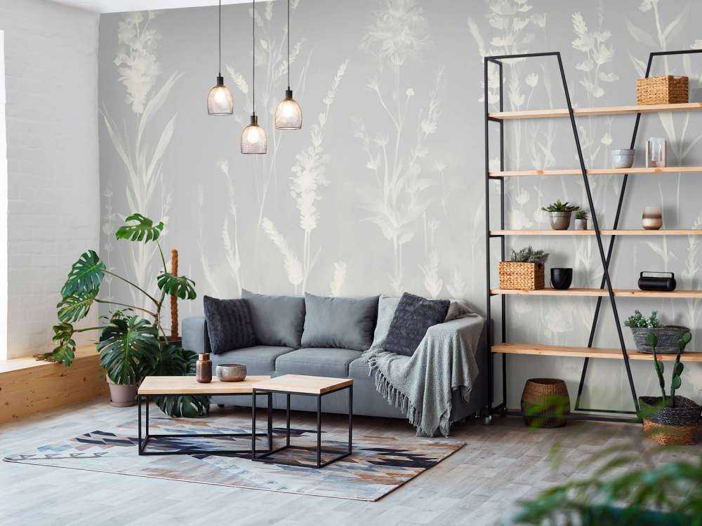 Lavendel Eng Sømløs Blød Guld