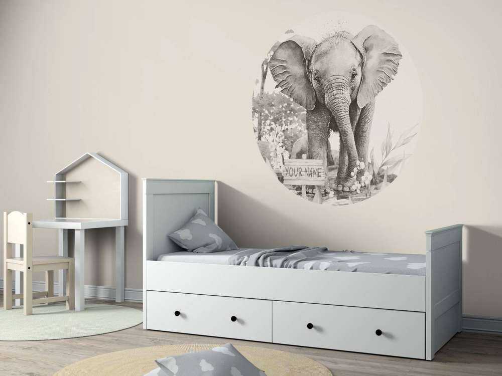 Elefantunge i junglen beige