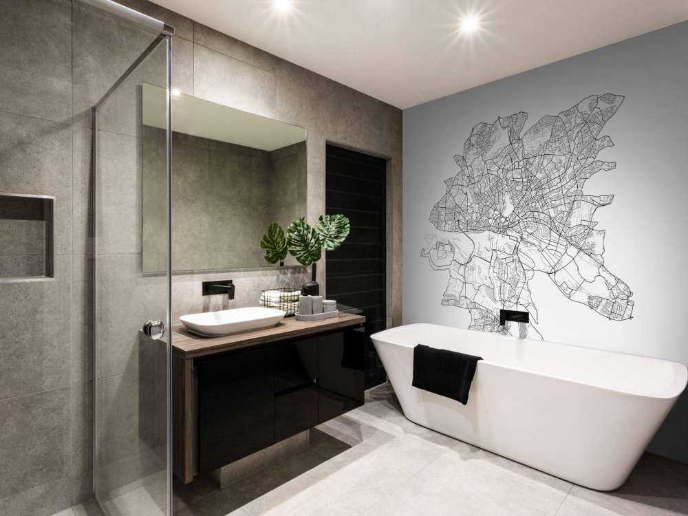 Kort over Hamborg, hvid