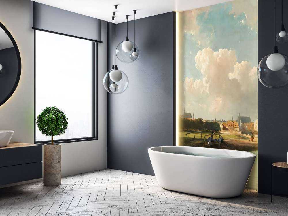 Udsigt over Haag fra Delft-kanalen i det syttende århundrøde