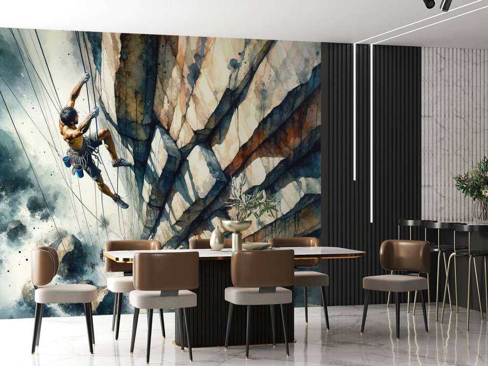 Climber Against the Void Only Courage