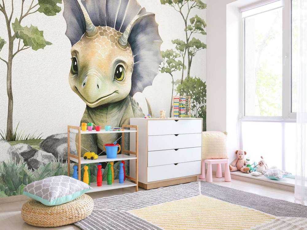 Baby triceratops i junglen