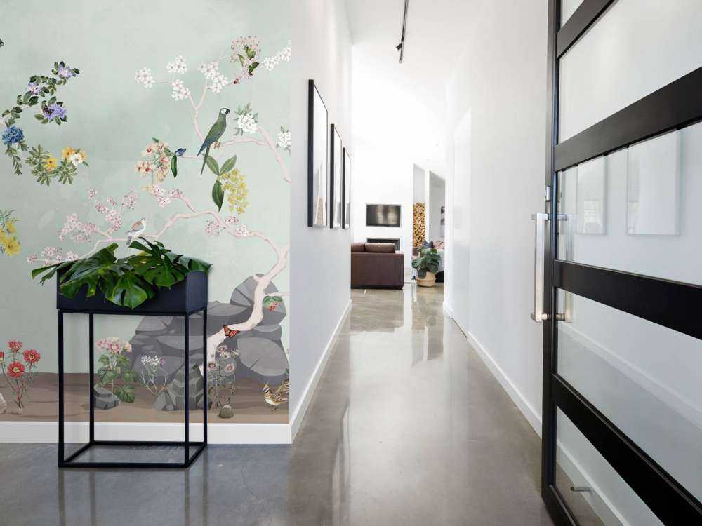 Birds in Garden Panorama 5