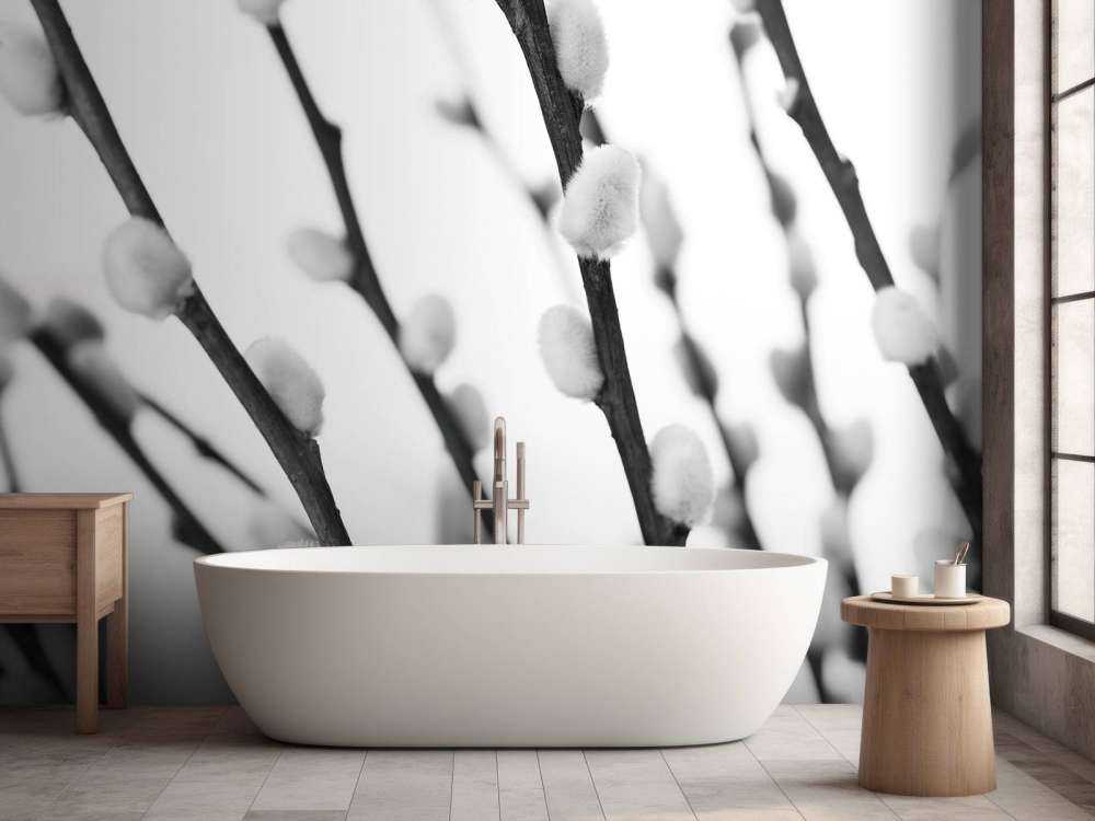 Skogspil i svart och vitt