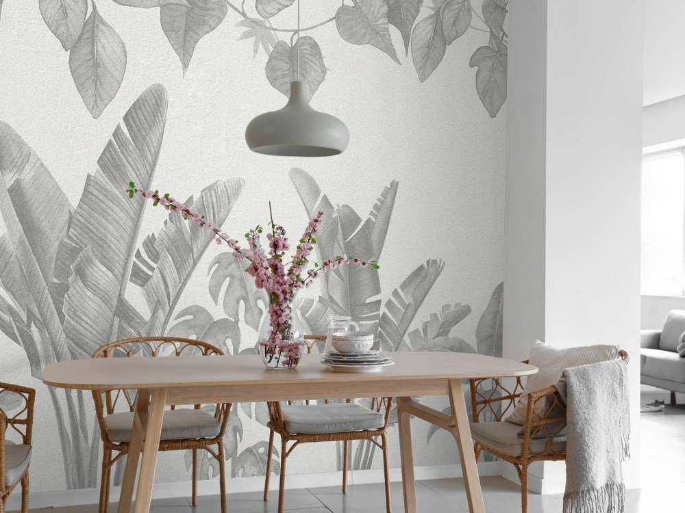 Djungelväxter i grå nyanser