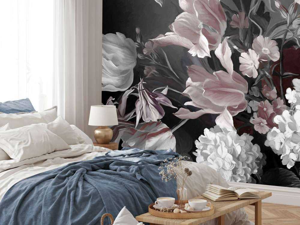 Bukett med röda tulpaner