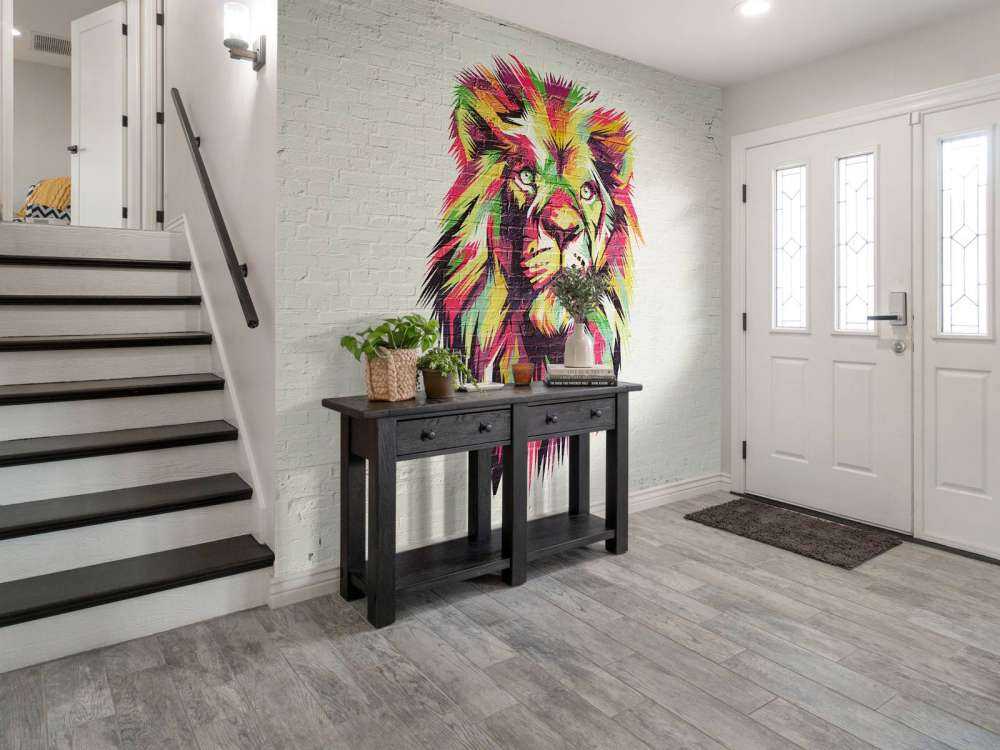 Graffiti av ett lejon