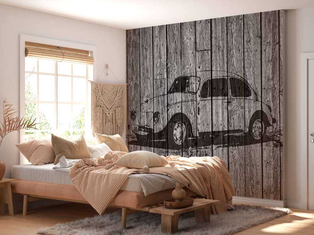 Graffiti skalbagge på trä