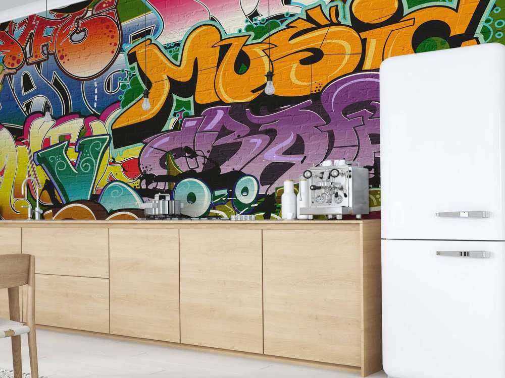 Graffiti på väggen