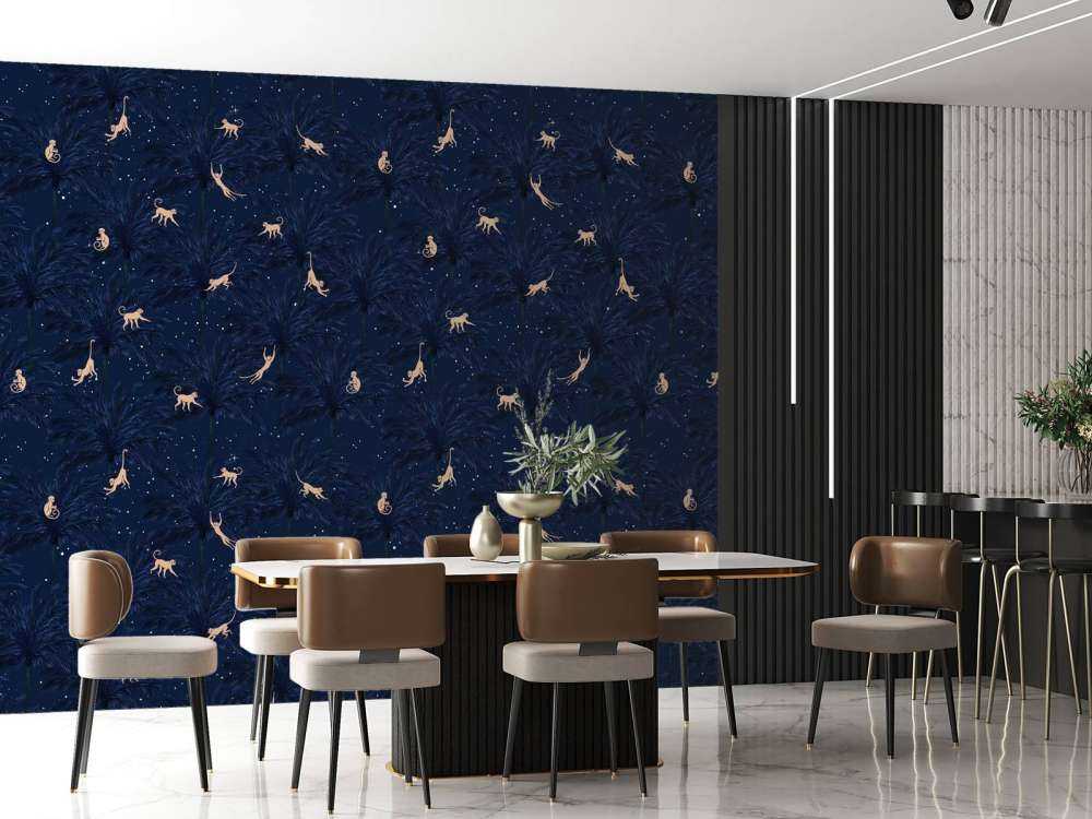 Tropiska apor - blå