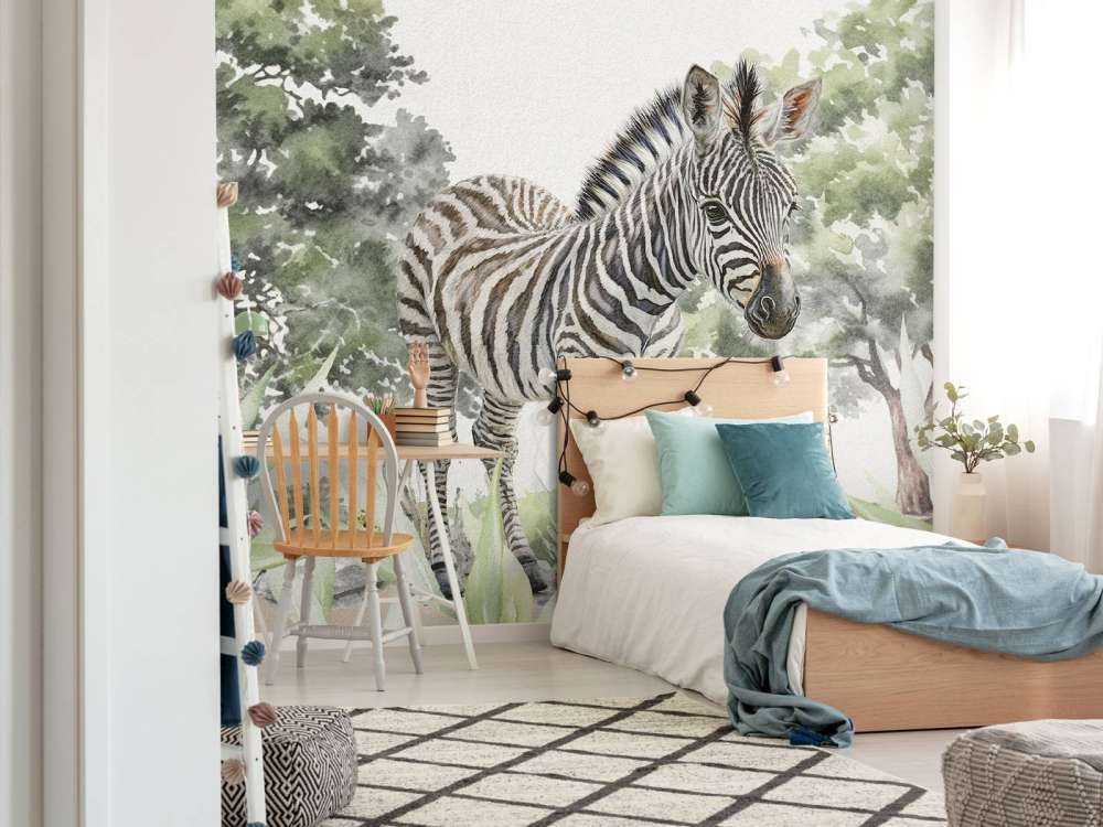 Ung zebra i det vilda