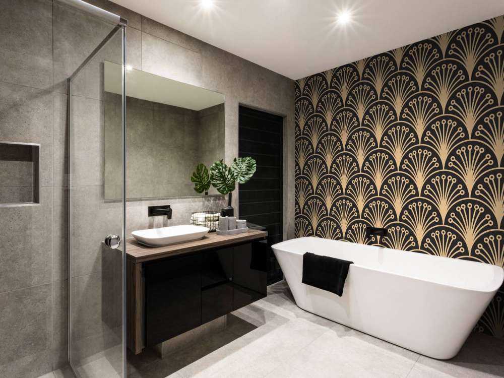 Guld art deco blommor