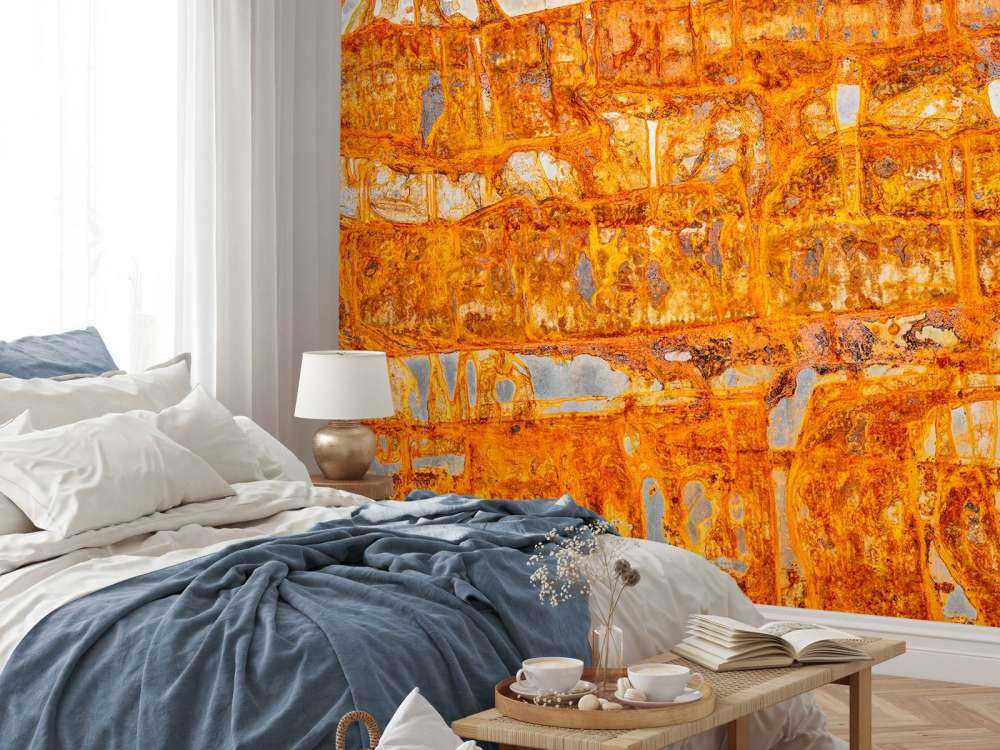 Rostig metallplatta