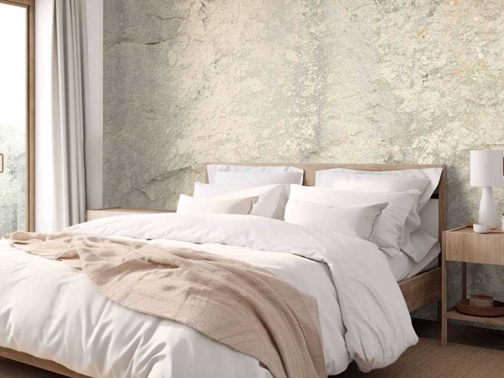 Beige stenvägg