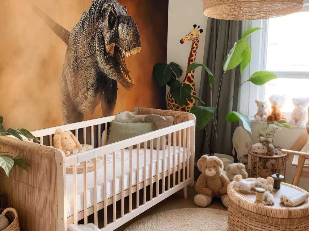 Tyrannosaurus går genom rök