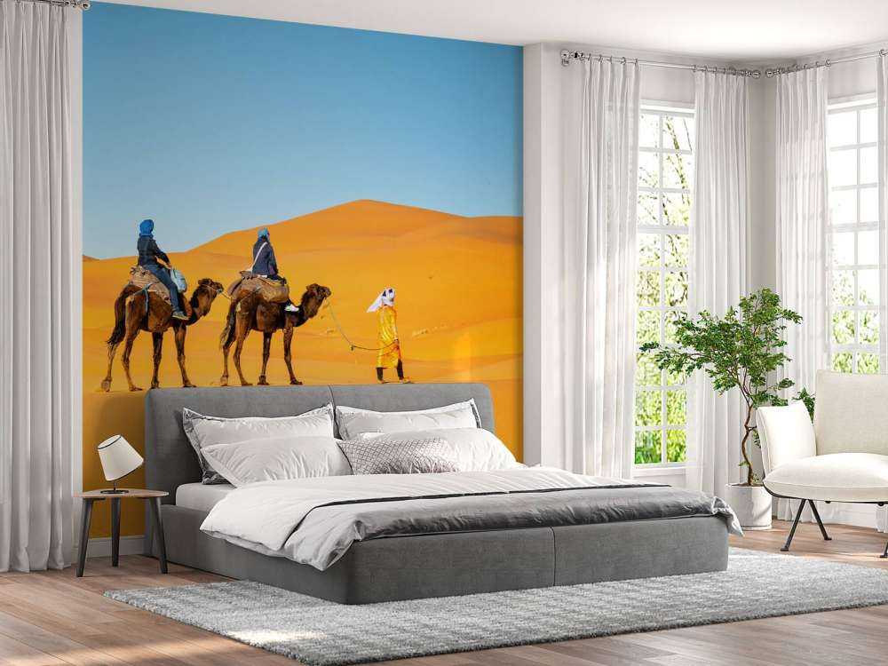 Kameltur genom öknen