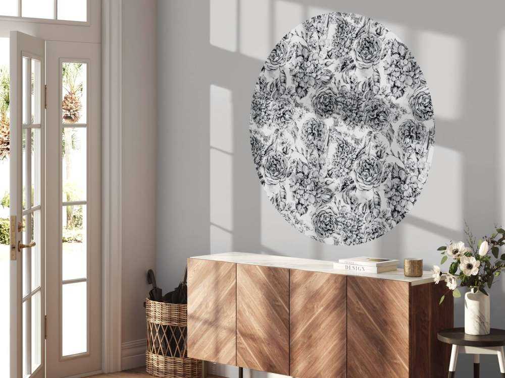 Svartvit Blomträdgård