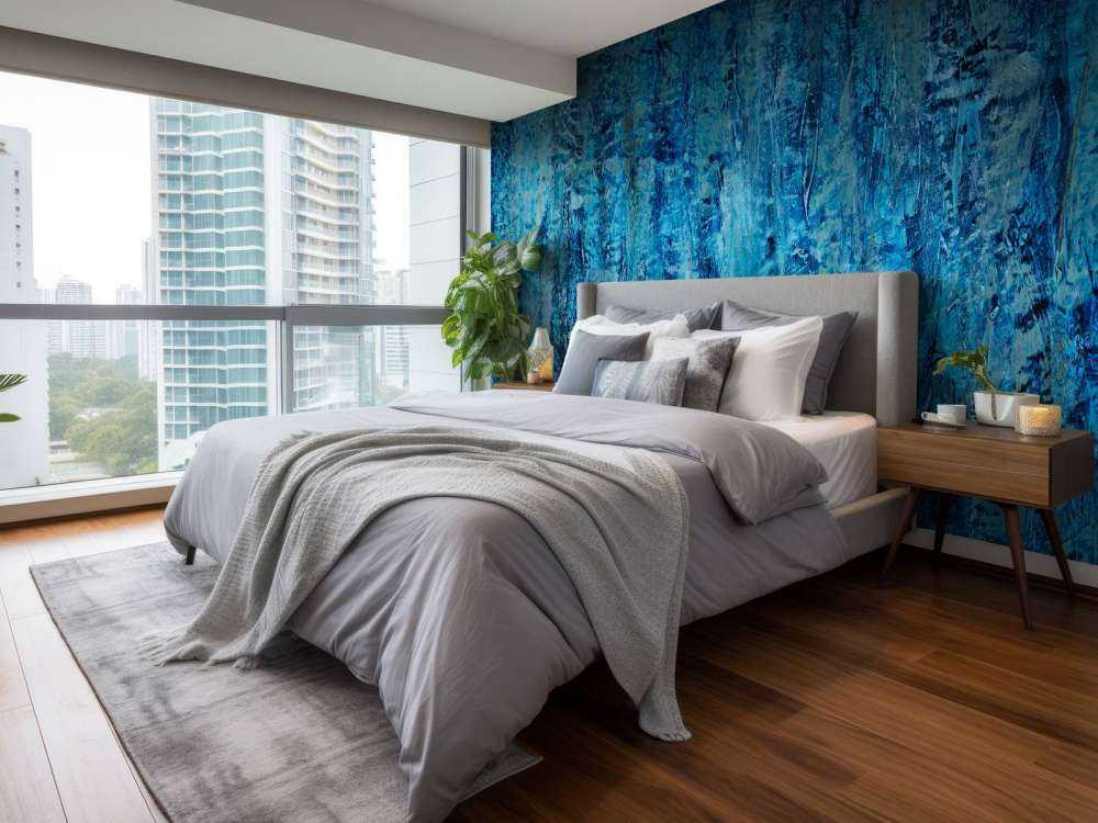 Måla med nyanser av blått