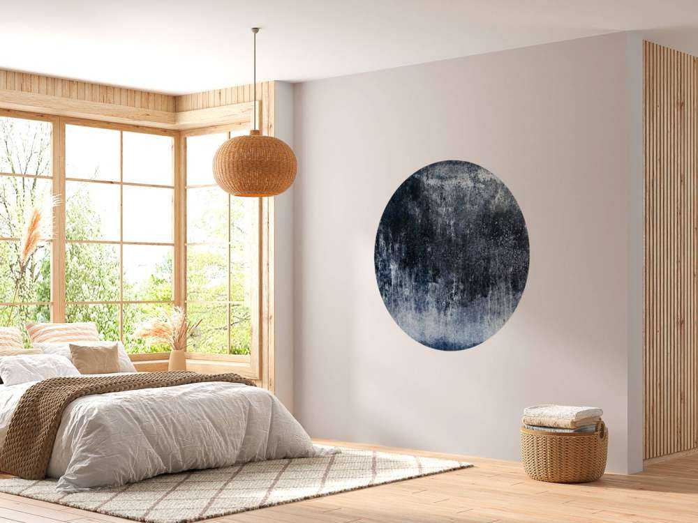 Gammel forvitret blå væg