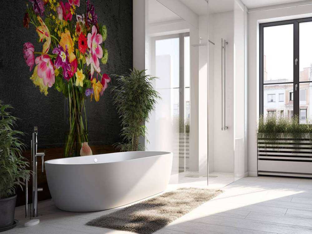 Farverig buket af blomster