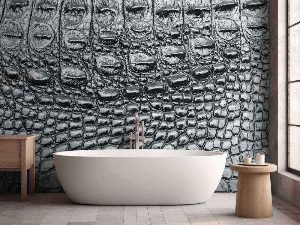 Sort krokodilleskind