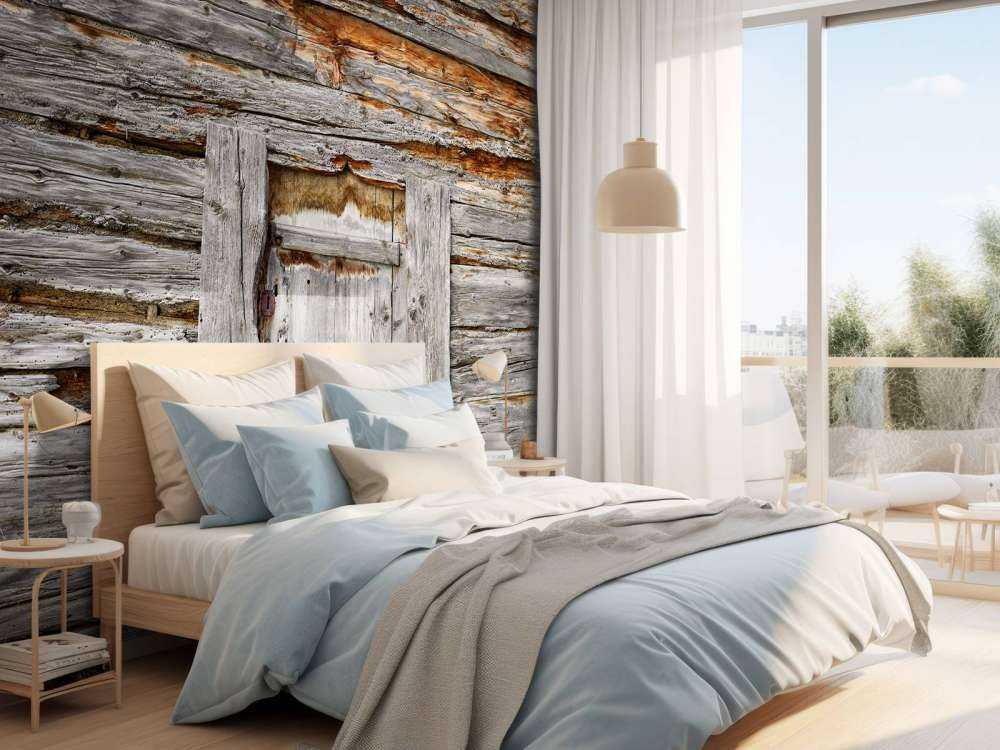 Gammelt træ med dør