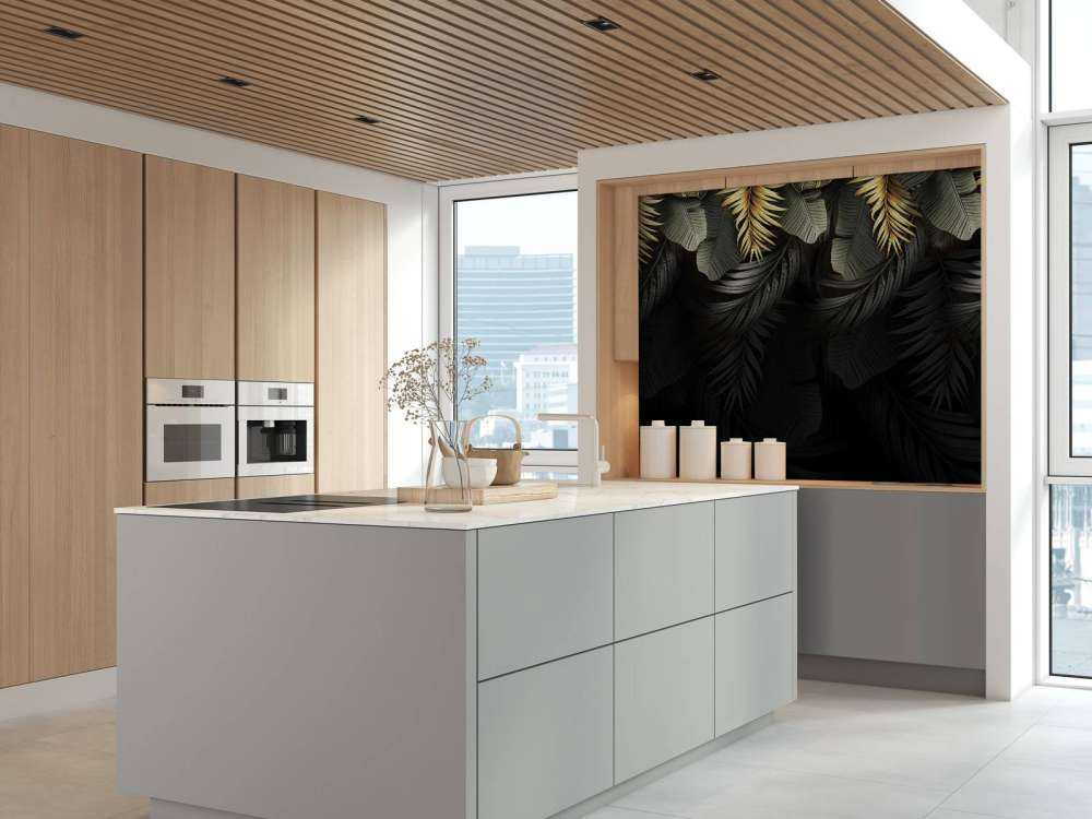 Blade på mørk baggrund