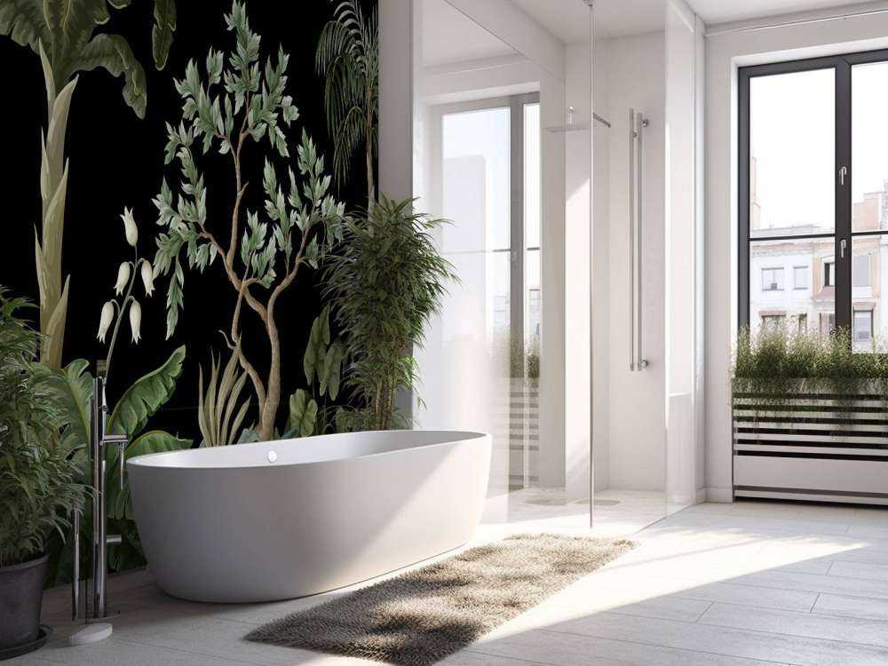 Træer med mørk baggrund