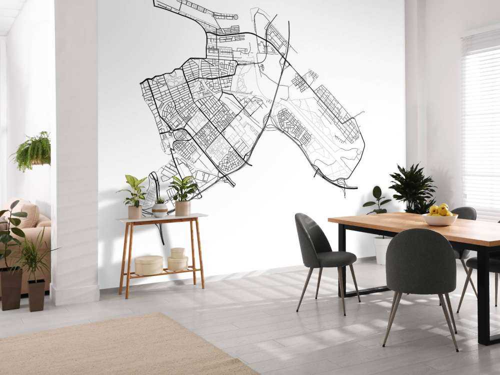 Kort Amsterdam øst, hvid