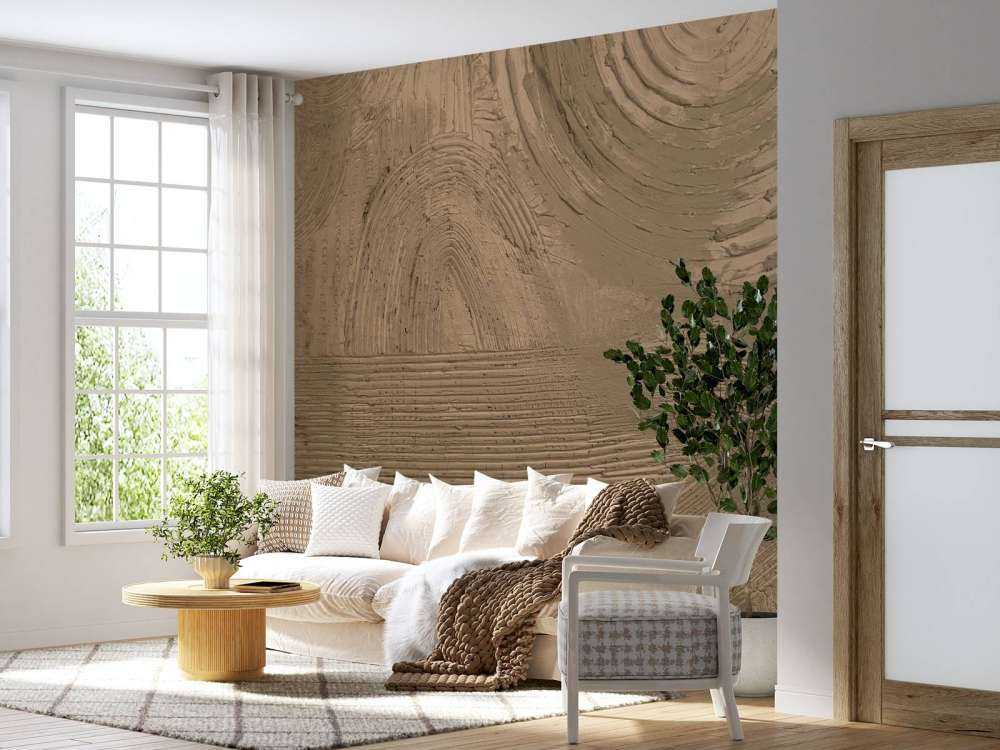 Strukturer og former i guldbrun